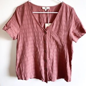 Brand new pink button up shirt